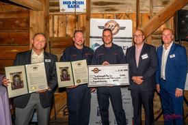 Sadsburyville oficers with Karl Klingmann (Penn Rise) and John Sly (President Elect WCCCC and emergency service leader throughout Pennsylvania).